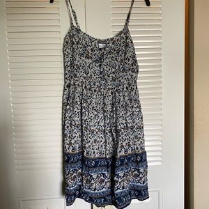 Blue and White Floral Sundress